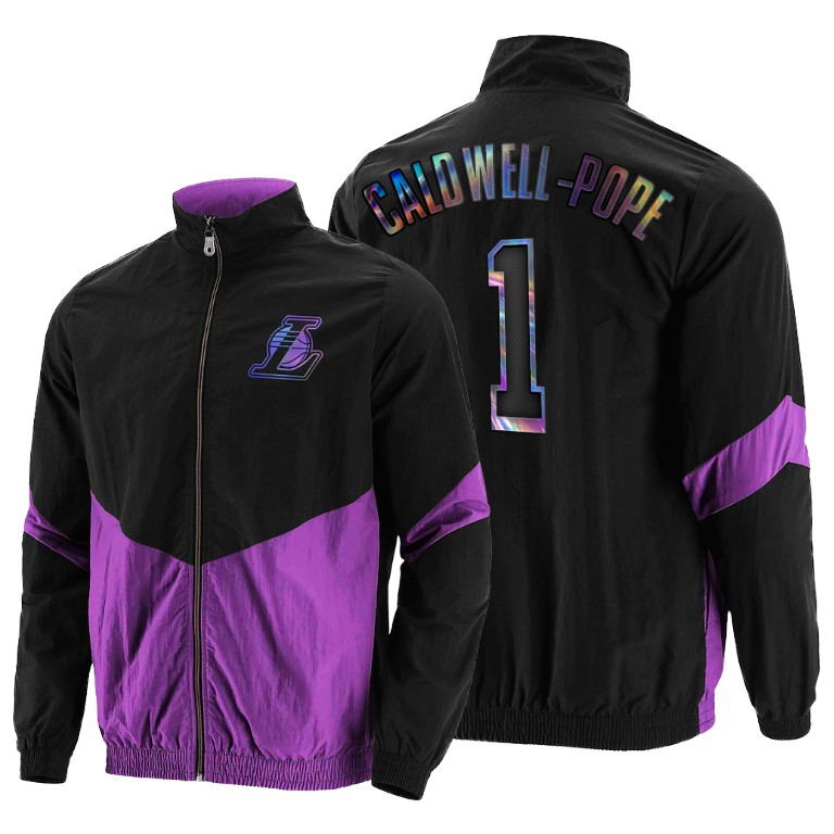Men's Los Angeles Lakers Kentavious Caldwell-Pope #1 NBA Diffusion Full-Zip Purple Basketball Hoodie NUX4083YF